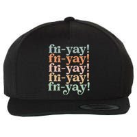 Vintage Teacher Back To School Funny Friyay Teacher life Wool Snapback Cap