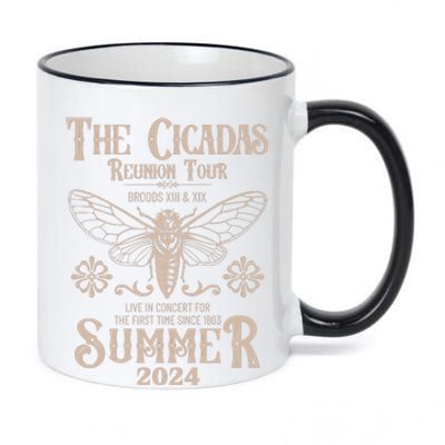 Vintage The Cicadas Reunion Tour Broods Xiii And Xix Summer 2024 11oz Black Color Changing Mug