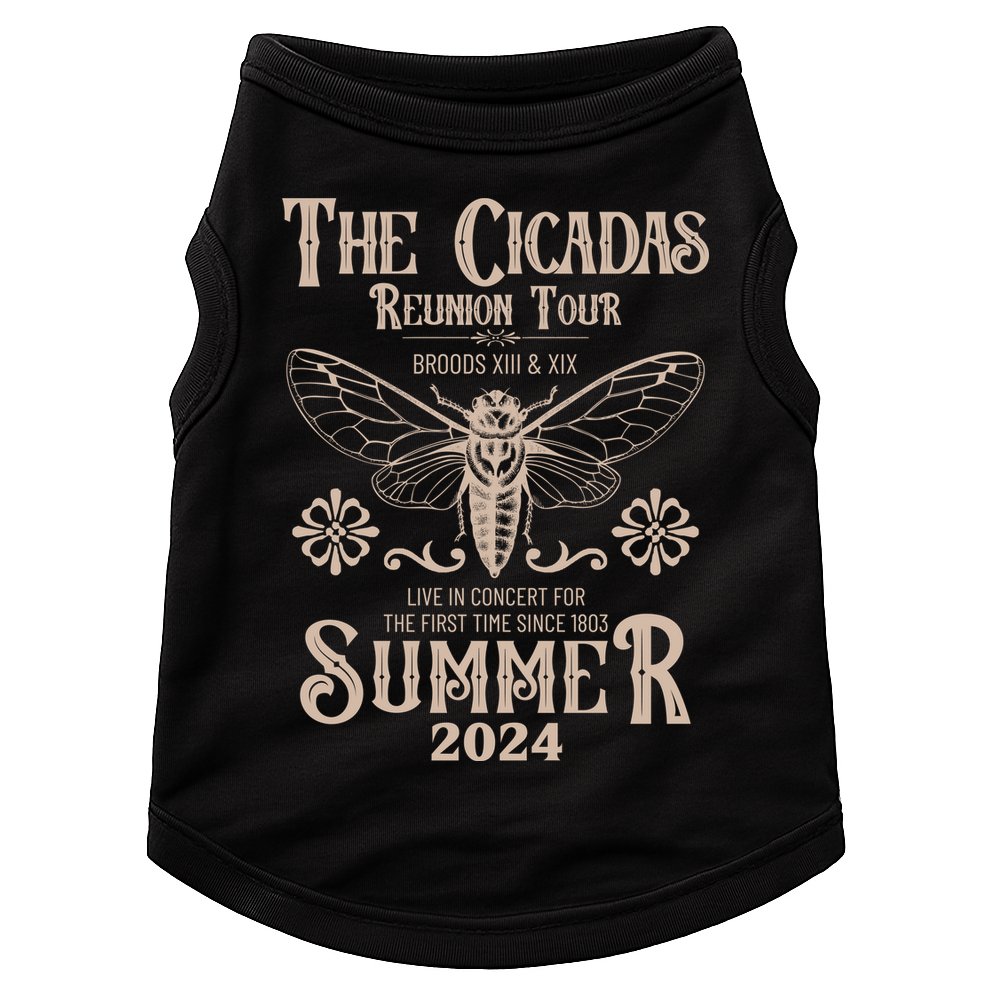 Vintage The Cicadas Reunion Tour Broods Xiii And Xix Summer 2024 Doggie Tank