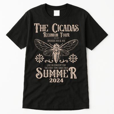 Vintage The Cicadas Reunion Tour Broods Xiii And Xix Summer 2024 Tall T-Shirt
