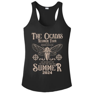Vintage The Cicadas Reunion Tour Broods Xiii And Xix Summer 2024 Ladies PosiCharge Competitor Racerback Tank