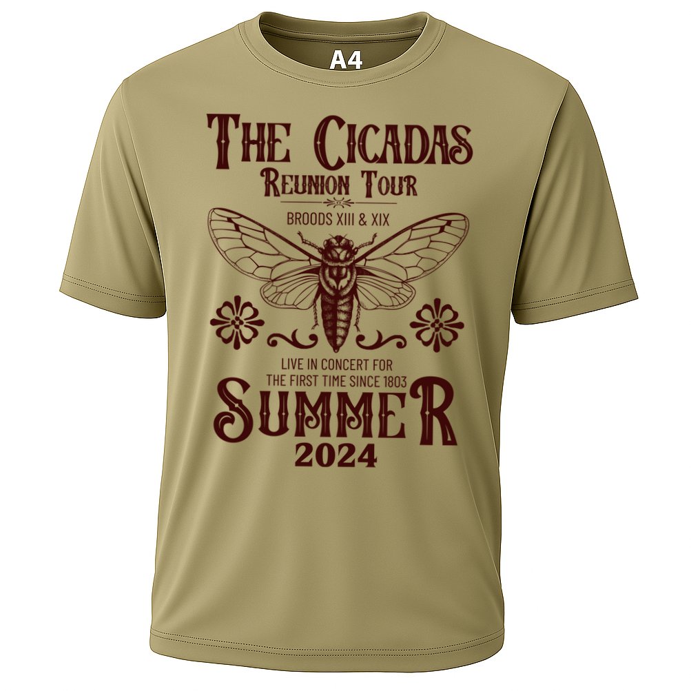 Vintage The Cicadas Reunion Tour Broods Xiii And Xix Summer 2024 Cooling Performance Crew T-Shirt