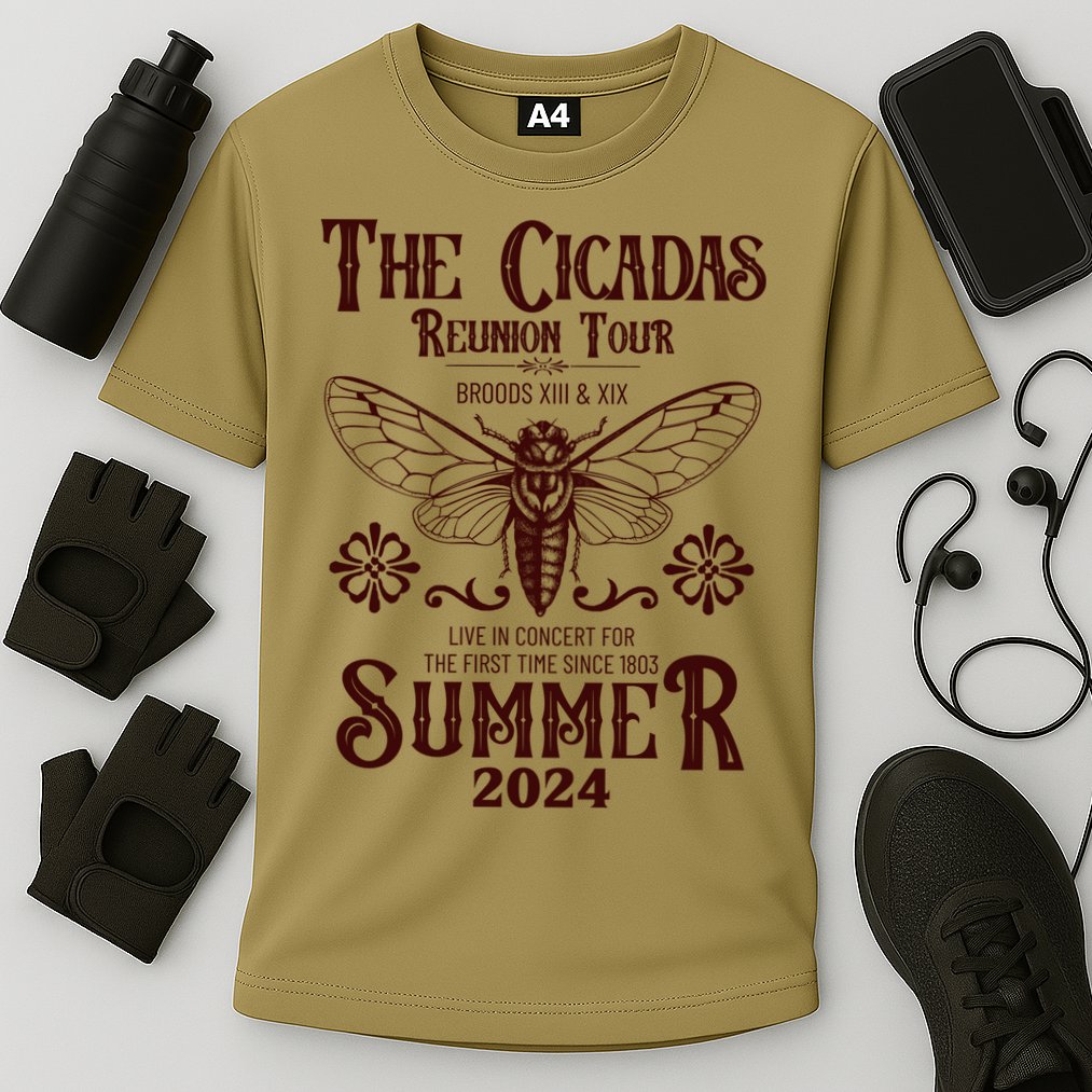 Vintage The Cicadas Reunion Tour Broods Xiii And Xix Summer 2024 Cooling Performance Crew T-Shirt
