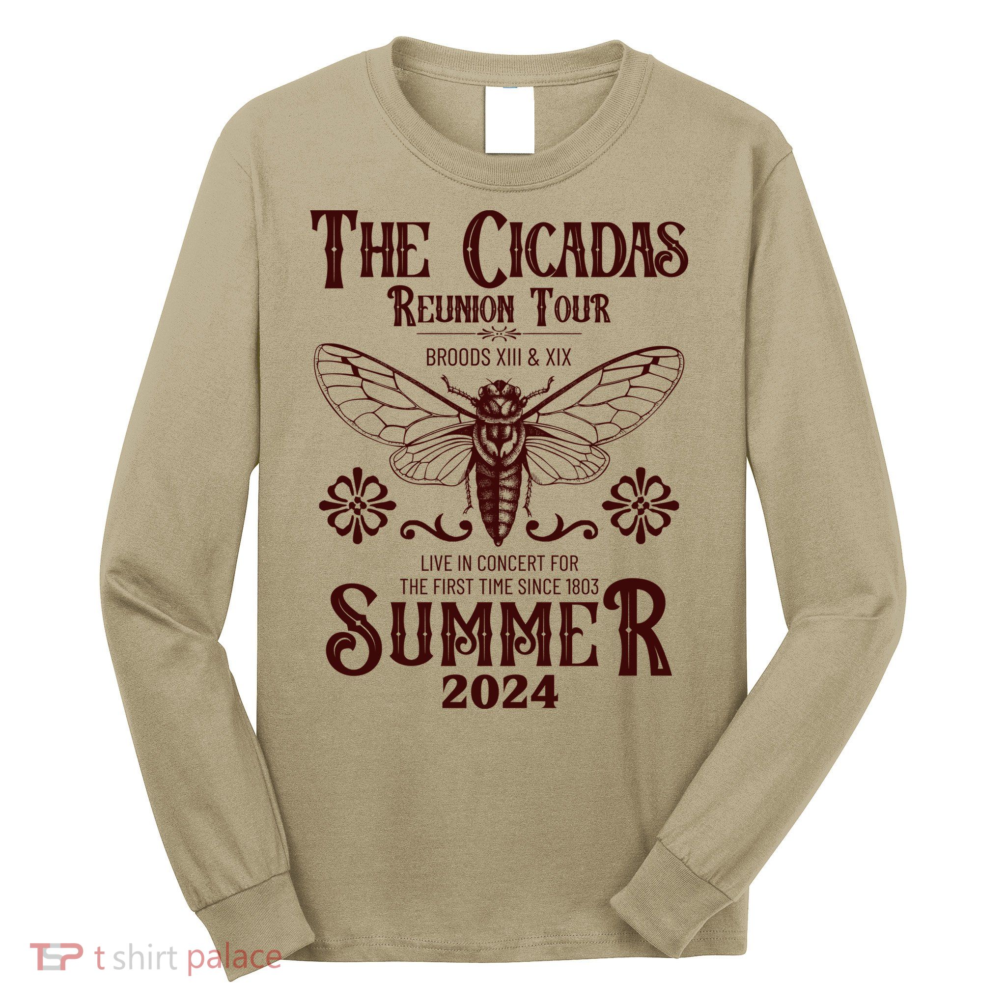 Vintage The Cicadas Reunion Tour Broods Xiii And Xix Summer 2024 Long Sleeve Shirt