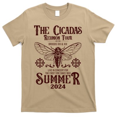 Vintage The Cicadas Reunion Tour Broods Xiii And Xix Summer 2024 T-Shirt