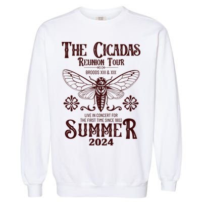 Vintage The Cicadas Reunion Tour Broods Xiii And Xix Summer 2024 Garment-Dyed Sweatshirt