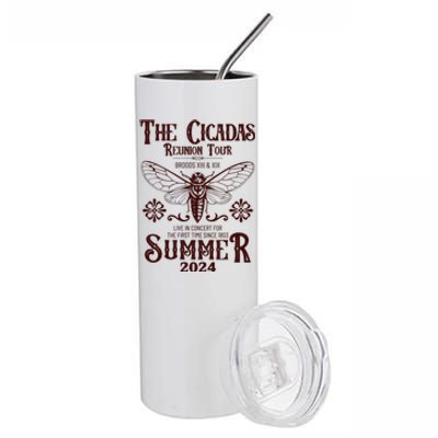 Vintage The Cicadas Reunion Tour Broods Xiii And Xix Summer 2024 Stainless Steel Tumbler