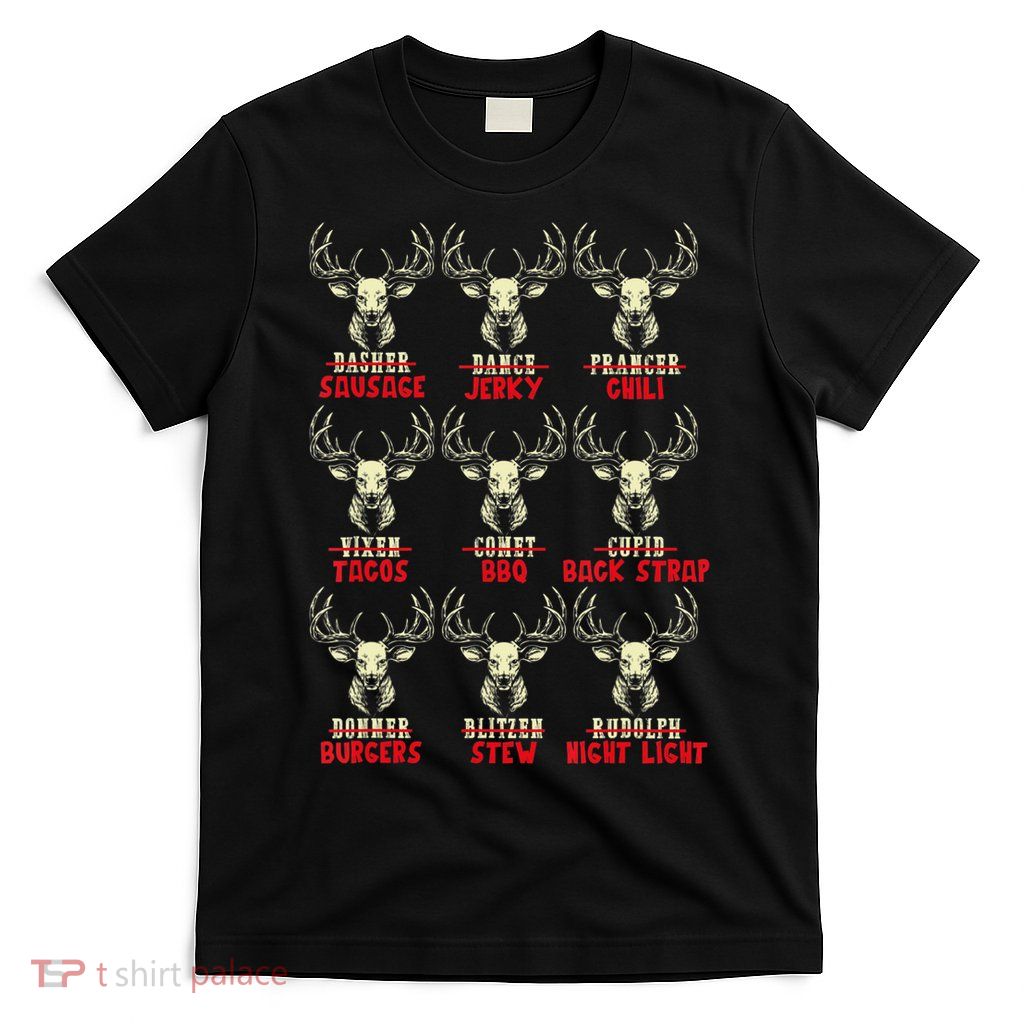 Venison The Christmas Meat Funny Deer Hunting Xmas Hunters T-Shirt