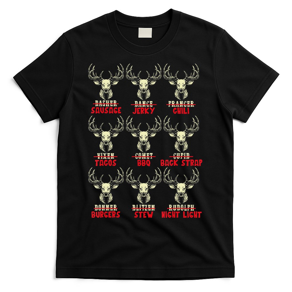 Venison The Christmas Meat Funny Deer Hunting Xmas Hunters T-Shirt