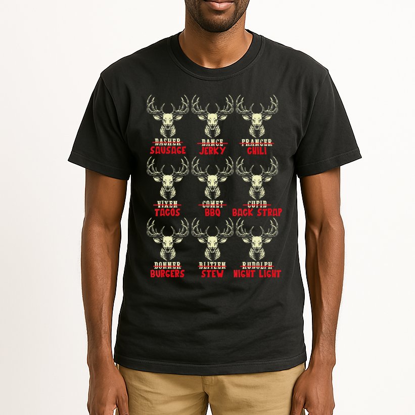 Venison The Christmas Meat Funny Deer Hunting Xmas Hunters Tall T-Shirt
