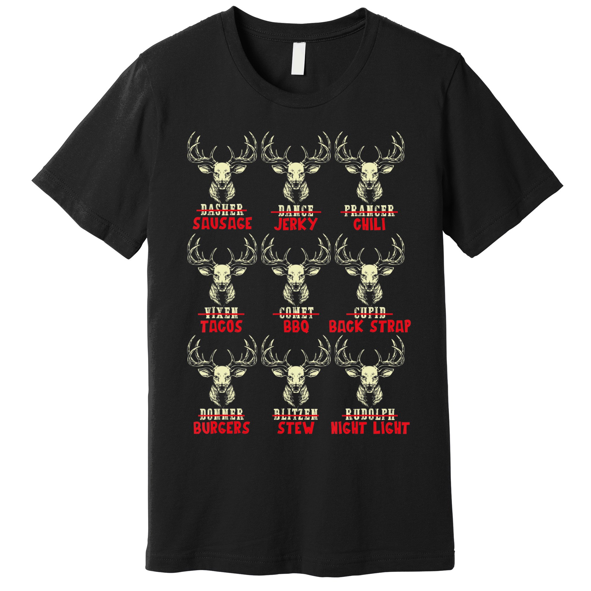 Venison The Christmas Meat Funny Deer Hunting Xmas Hunters Premium T-Shirt