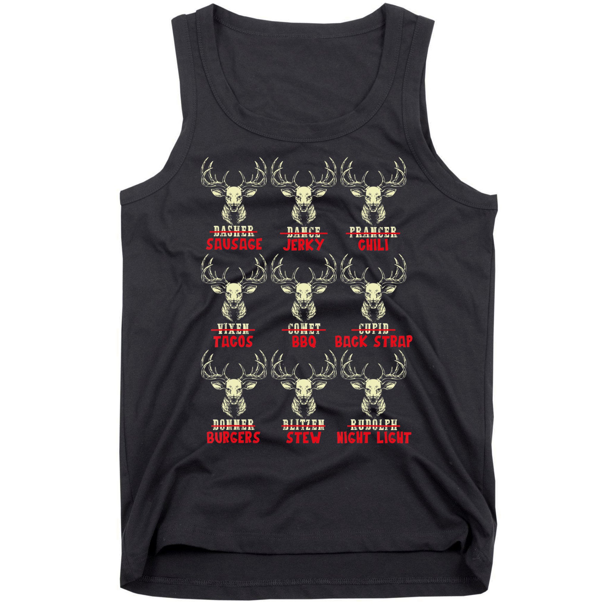 Venison The Christmas Meat Funny Deer Hunting Xmas Hunters Tank Top