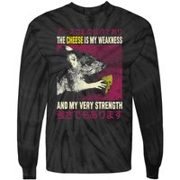 Vintage The Cheese Is My Weakness Japanese Rat Tie-Dye Long Sleeve Shirt