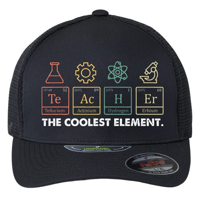 Vintage The Coolest Element Periodic Table Chemist Teacher Flexfit Unipanel Trucker Cap