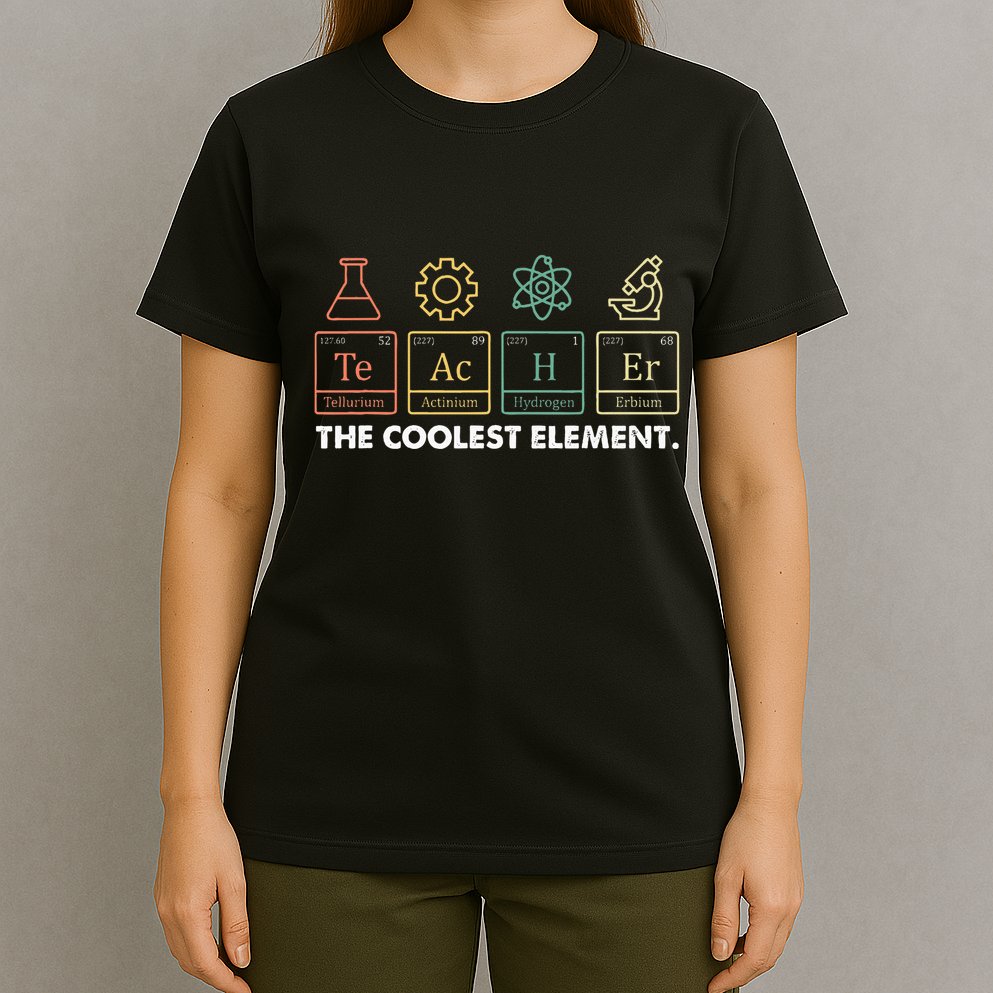 Vintage The Coolest Element Periodic Table Chemist Teacher T-Shirt