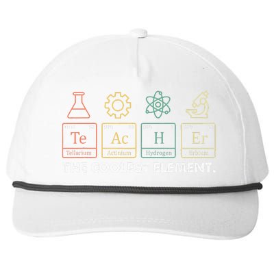 Vintage The Coolest Element Periodic Table Chemist Teacher Snapback Five-Panel Rope Hat