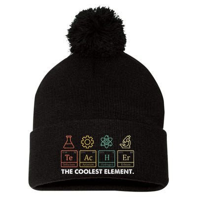 Vintage The Coolest Element Periodic Table Chemist Teacher Pom Pom 12in Knit Beanie