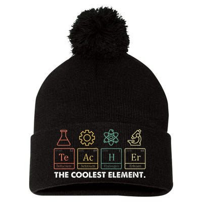 Vintage The Coolest Element Periodic Table Chemist Teacher Pom Pom 12in Knit Beanie