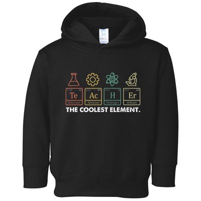 Vintage The Coolest Element Periodic Table Chemist Teacher Toddler Hoodie