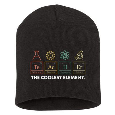 Vintage The Coolest Element Periodic Table Chemist Teacher Short Acrylic Beanie