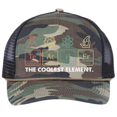 Vintage The Coolest Element Periodic Table Chemist Teacher Retro Rope Trucker Hat Cap