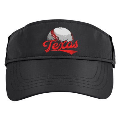 Vintage Texas Cityscape Baseball Lover For Adult Drive Performance Visor