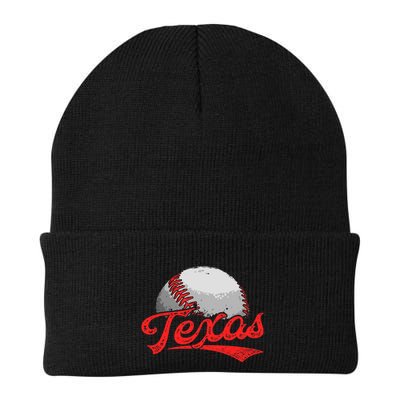 Vintage Texas Cityscape Baseball Lover For Beanie
