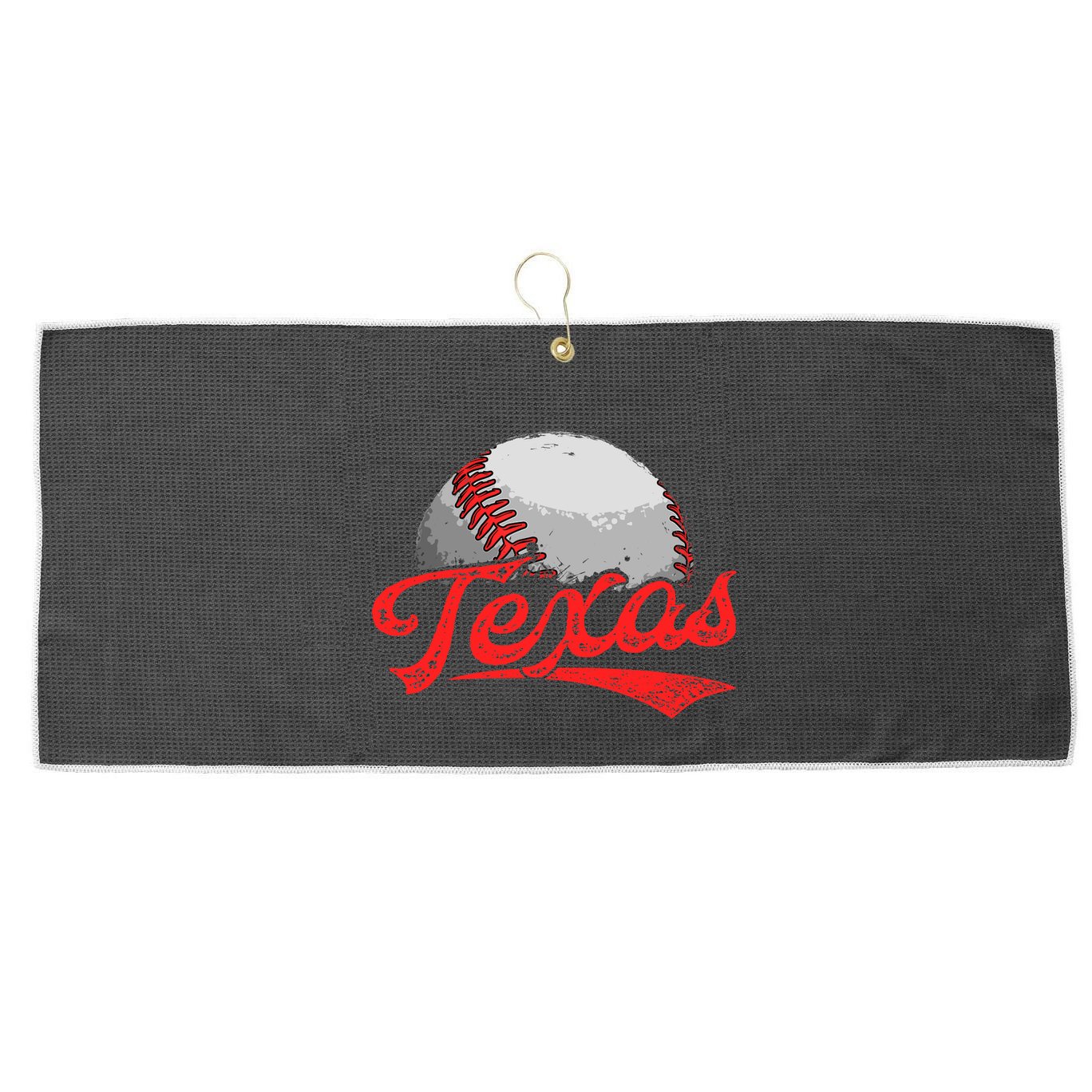 Vintage Texas Cityscape Baseball Lover For Large Microfiber Waffle Golf Towel