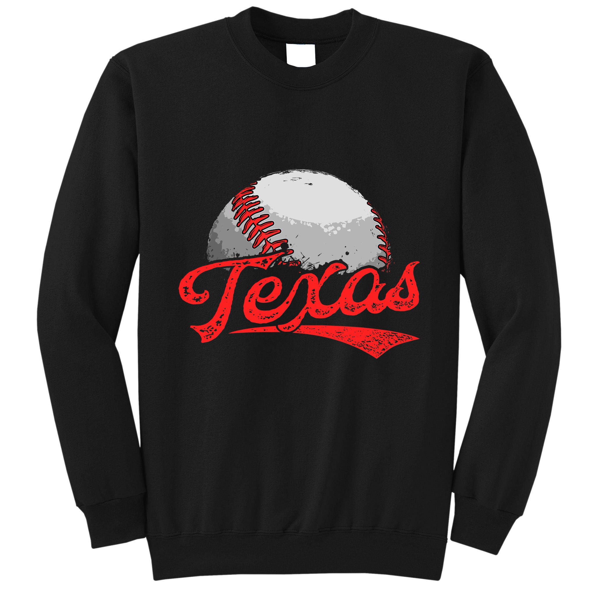 Vintage Texas Cityscape Baseball Lover For Tall Sweatshirt