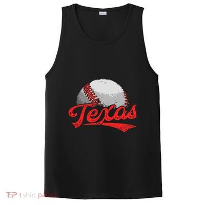 Vintage Texas Cityscape Baseball Lover For PosiCharge Competitor Tank