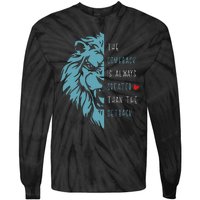 Vintage The Comeback Is Always Greater Than The Setback Lion Tie-Dye Long Sleeve Shirt