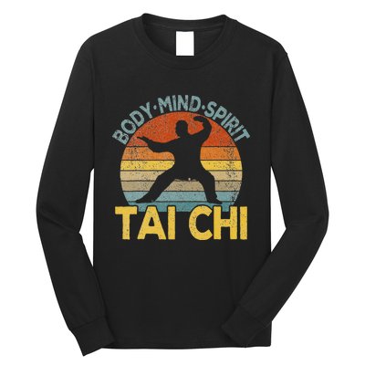 Vintage Tai Chi Chinese Martial Arts Taiji Retro Long Sleeve Shirt