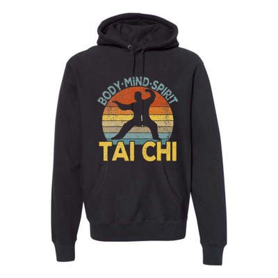 Vintage Tai Chi Chinese Martial Arts Taiji Retro Premium Hoodie