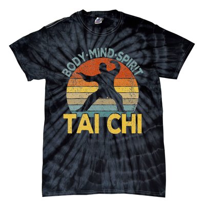 Vintage Tai Chi Chinese Martial Arts Taiji Retro Tie-Dye T-Shirt