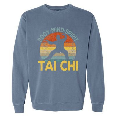 Vintage Tai Chi Chinese Martial Arts Taiji Retro Garment-Dyed Sweatshirt