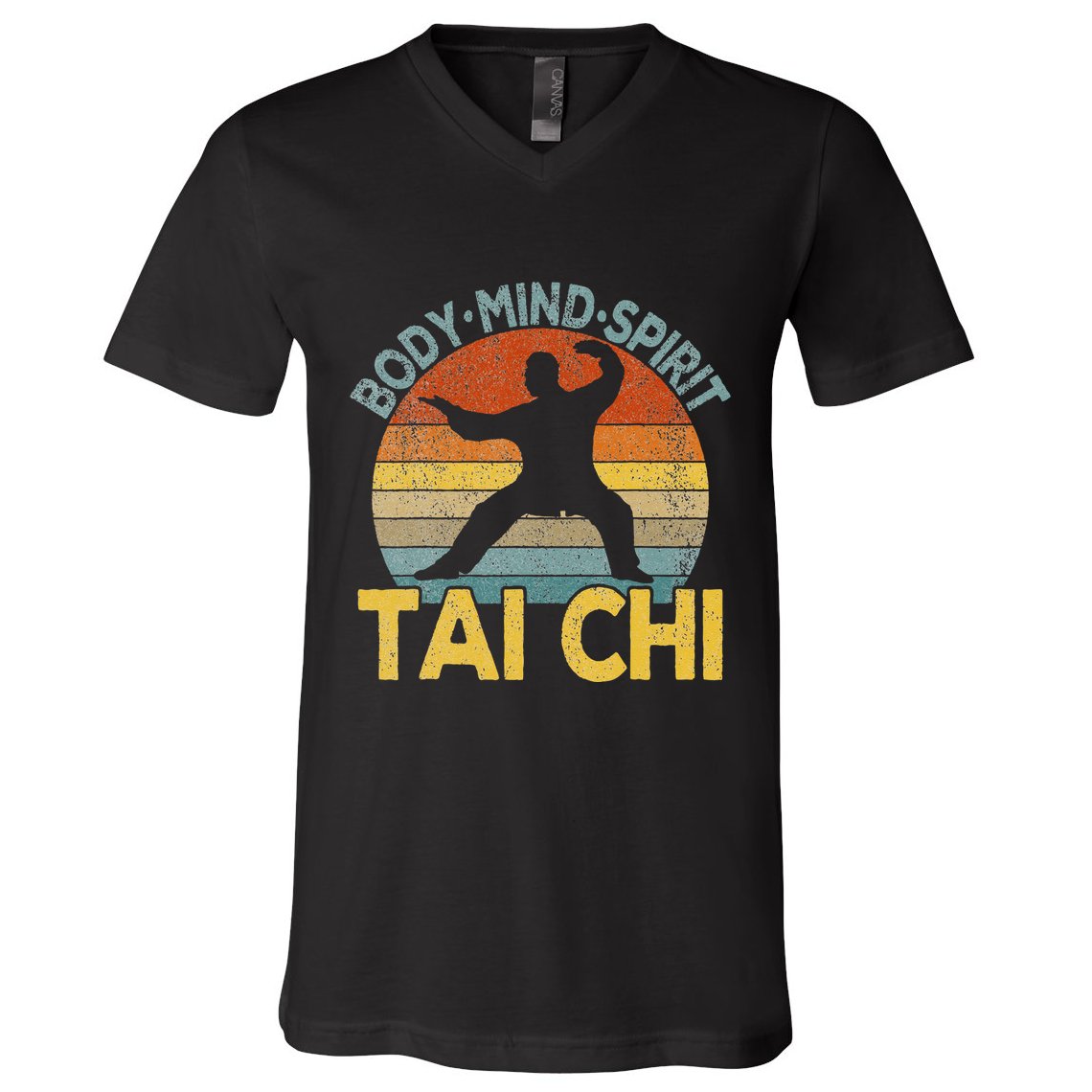 Vintage Tai Chi Chinese Martial Arts Taiji Retro V-Neck T-Shirt