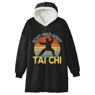 Vintage Tai Chi Chinese Martial Arts Taiji Retro Hooded Wearable Blanket