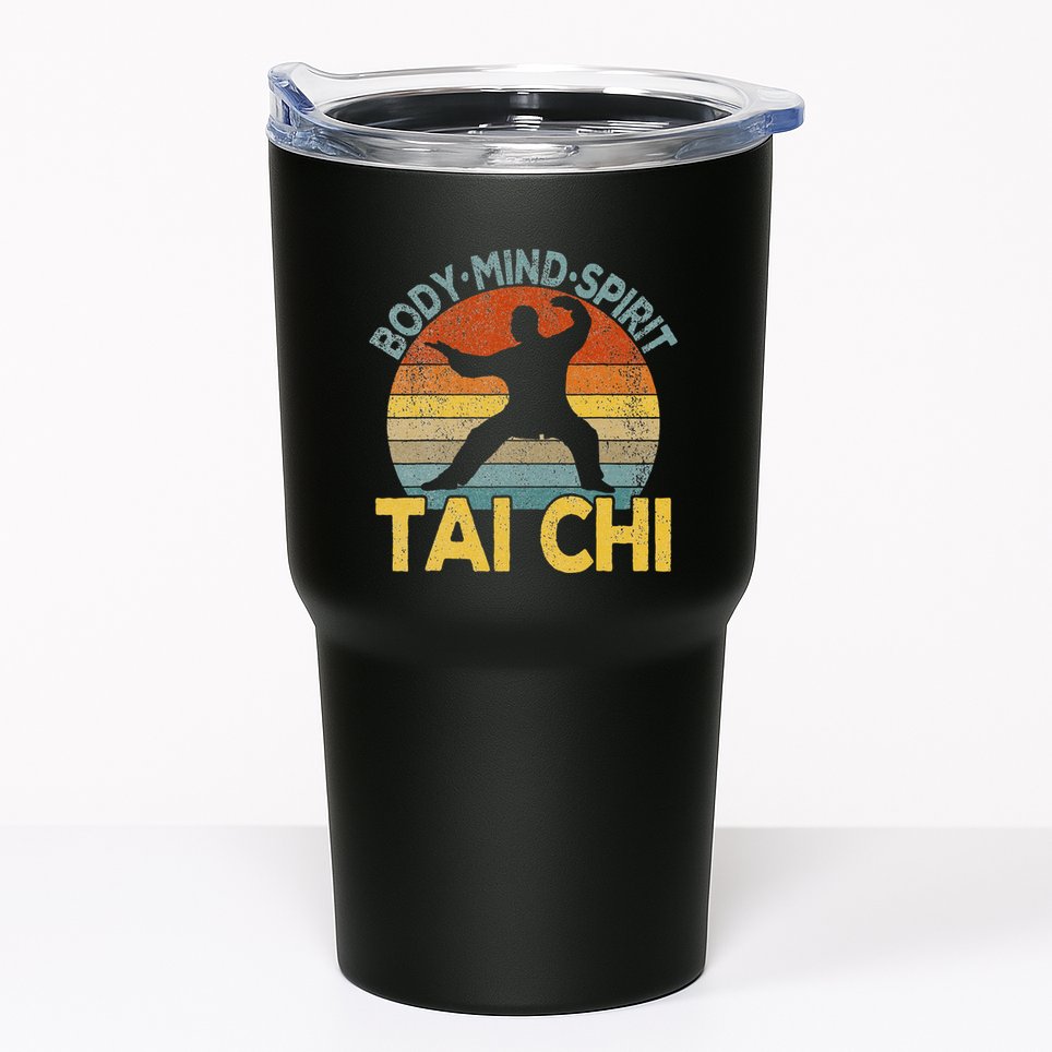 Vintage Tai Chi Chinese Martial Arts Taiji Retro Tumbler