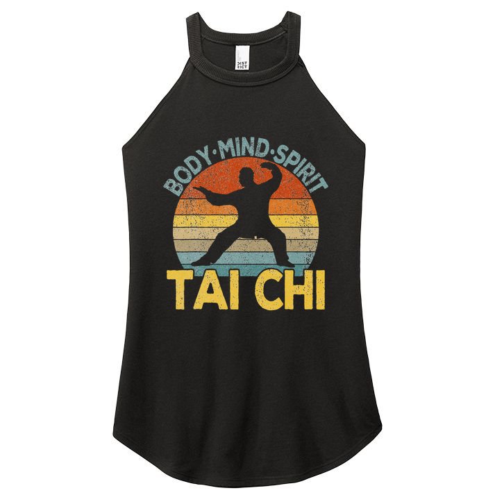 Vintage Tai Chi Chinese Martial Arts Taiji Retro Women's Perfect Tri Rocker Tank