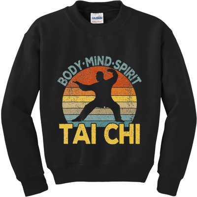Vintage Tai Chi Chinese Martial Arts Taiji Retro Kids Sweatshirt