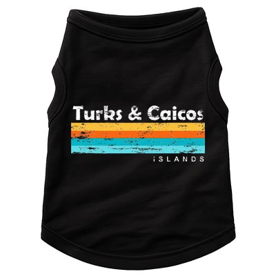 Vintage Turks & Caicos Islands Palm Trees Grace Bay Beach Doggie Tank
