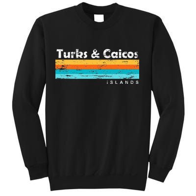 Vintage Turks & Caicos Islands Palm Trees Grace Bay Beach Sweatshirt