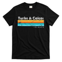 Vintage Turks & Caicos Islands Palm Trees Grace Bay Beach T-Shirt