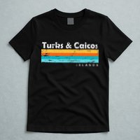 Vintage Turks & Caicos Islands Palm Trees Grace Bay Beach T-Shirt