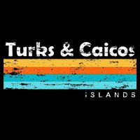 Vintage Turks & Caicos Islands Palm Trees Grace Bay Beach T-Shirt