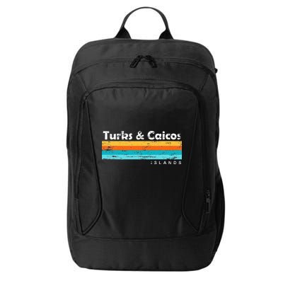 Vintage Turks & Caicos Islands Palm Trees Grace Bay Beach City Backpack