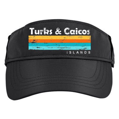 Vintage Turks & Caicos Islands Palm Trees Grace Bay Beach Adult Drive Performance Visor