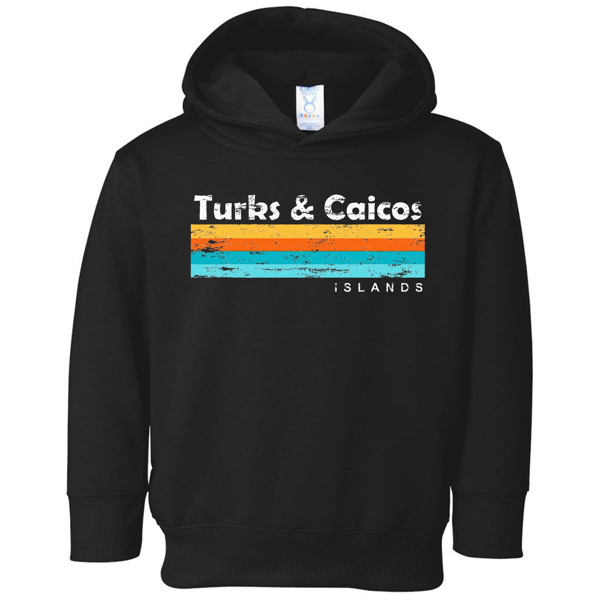 Vintage Turks & Caicos Islands Palm Trees Grace Bay Beach Toddler Hoodie