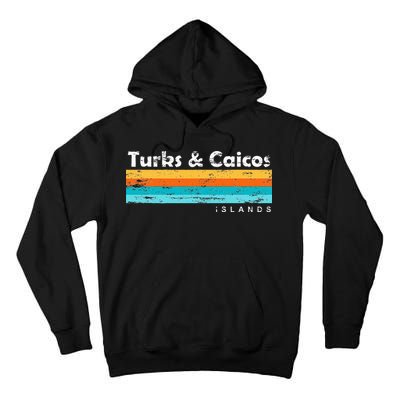 Vintage Turks & Caicos Islands Palm Trees Grace Bay Beach Tall Hoodie
