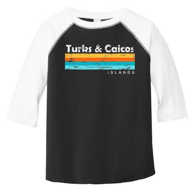 Vintage Turks & Caicos Islands Palm Trees Grace Bay Beach Toddler Fine Jersey T-Shirt
